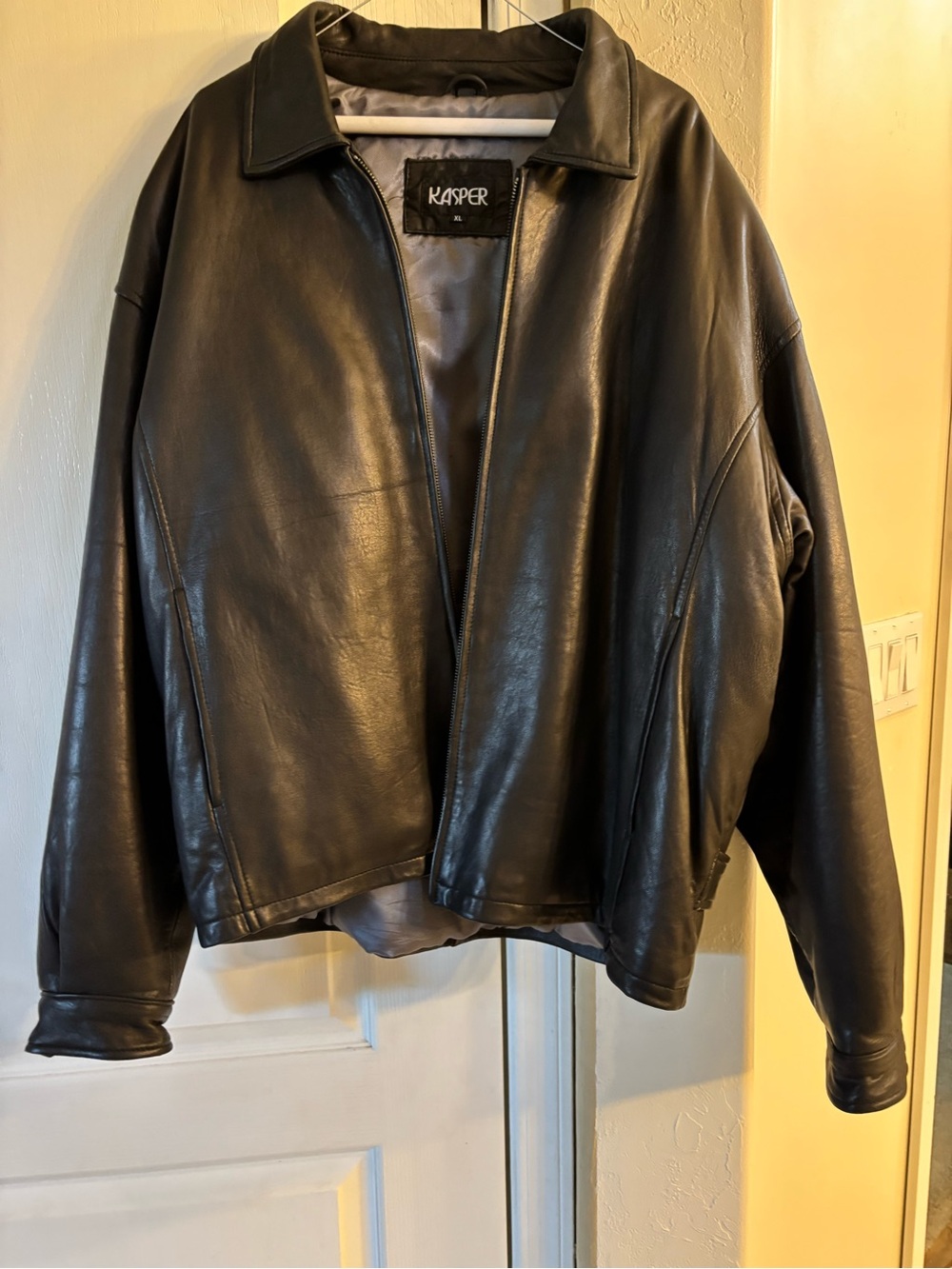 Kasper Black Leather Jacket